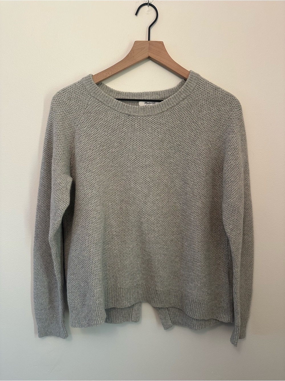 Madewell Province Cross-Back Pullover Sweater in Gray